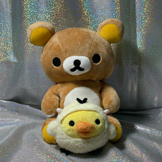 二手日本正版 2006 拉拉熊 Rilakkuma 懶懶熊 抱小雞 娃娃 布偶