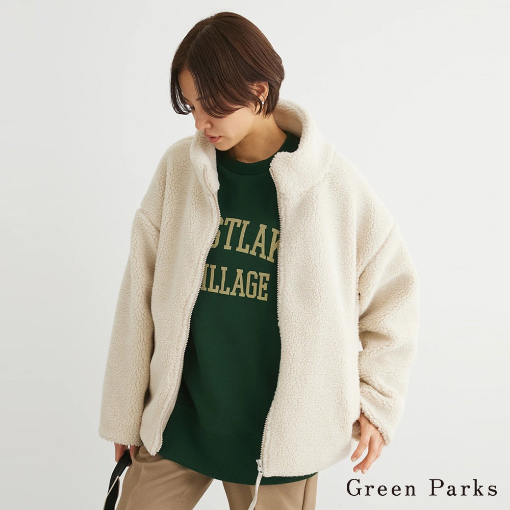 Green Parks 蓬鬆毛毛立領拉鍊保暖外套(6A37L0Y0100)