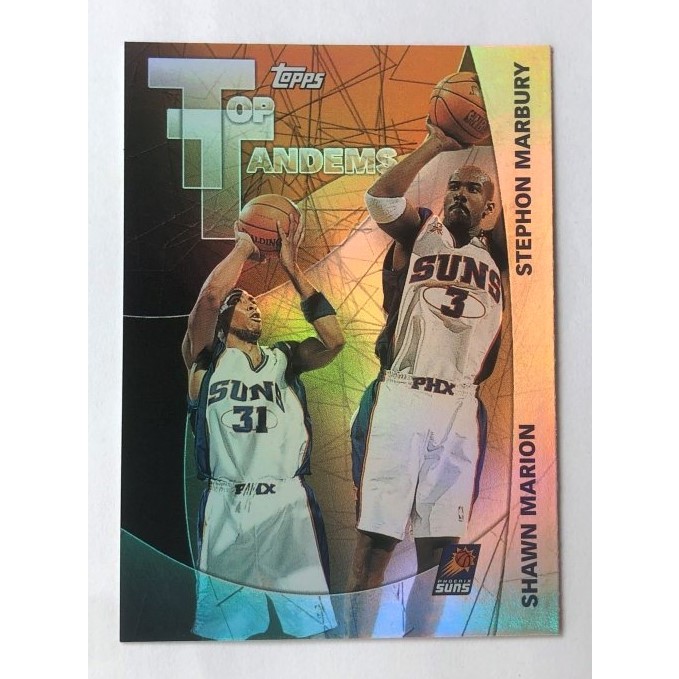NBA 2002 Topps Top Shawn Marion vs Stephon Marbury 特卡 亮