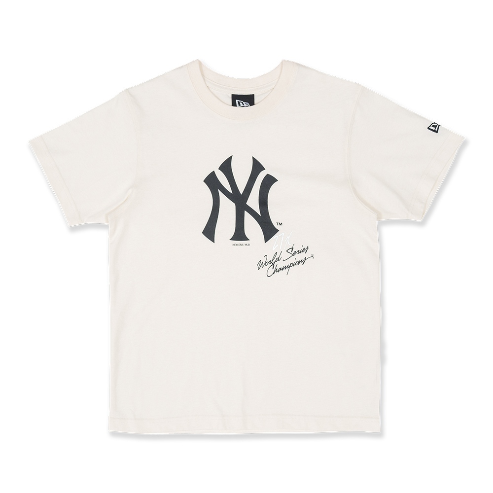 NEW ERA 女 短袖 T恤 上衣 MLB 紐約洋基 象牙白 NE13470962