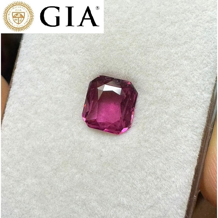 【台北周先生】天然紫紅色尖晶石 3.83克拉 無燒 頂級濃郁紫紅色 淨度VVS 送GIA證書