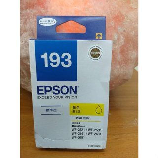 EPSON 193 Y黃色原廠盒裝 WF-2521WF-2531WF-2541~T1934 C13T193450