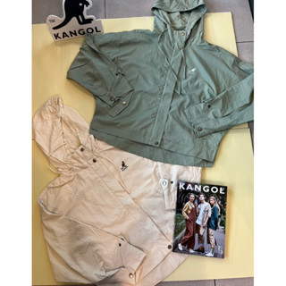 【Wei_shop 】KANGOL🦘女款 連帽 短版風衣外套 防潑水
