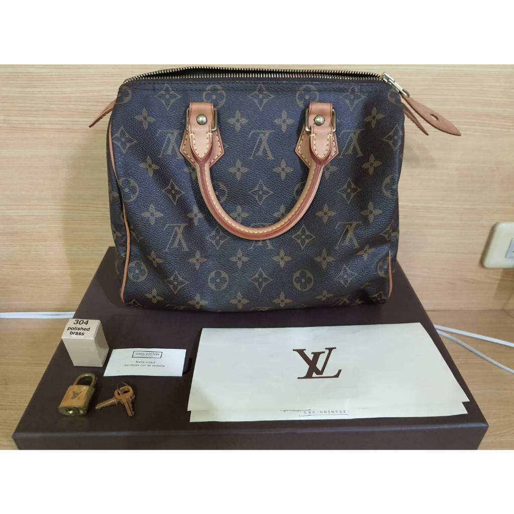 Lv Speedy 25 經典手提包(正品~9成近全新)~誠可議