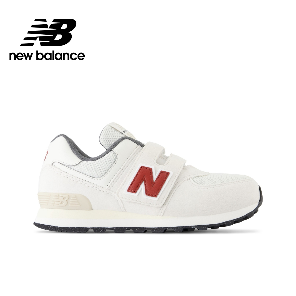 【New Balance】 NB 童鞋_中性_杏白紅_PV574SRO-W楦 574