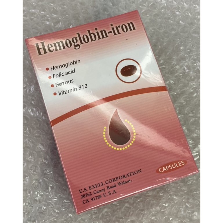 ⭐正品⭐ 美國進口 女寶膠囊 Hemoglobin-iron 血紅素+鐵膠囊 60粒 新配方  已更新包裝