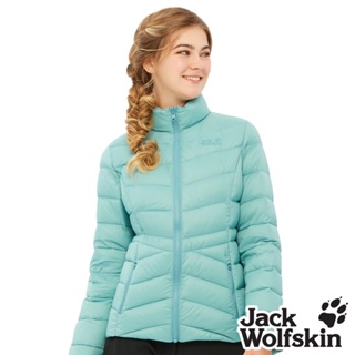 【Jack Wolfskin 飛狼】女 俐落修腰保暖羽絨外套 輕量設計『蒂芬妮綠』