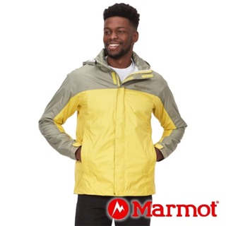 【Marmot】男單件式防水連帽外套『萊姆黃/岩蘭綠』41500