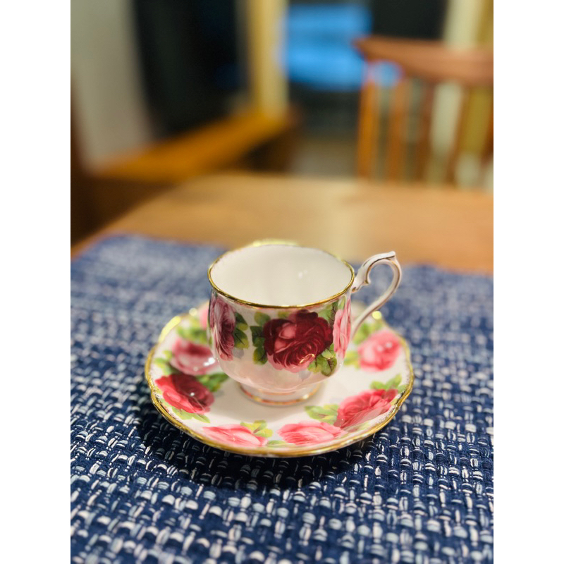 老玫瑰｜英國Royal Albert 皇家阿爾伯特 骨瓷 茶杯 咖啡杯（2件組）
