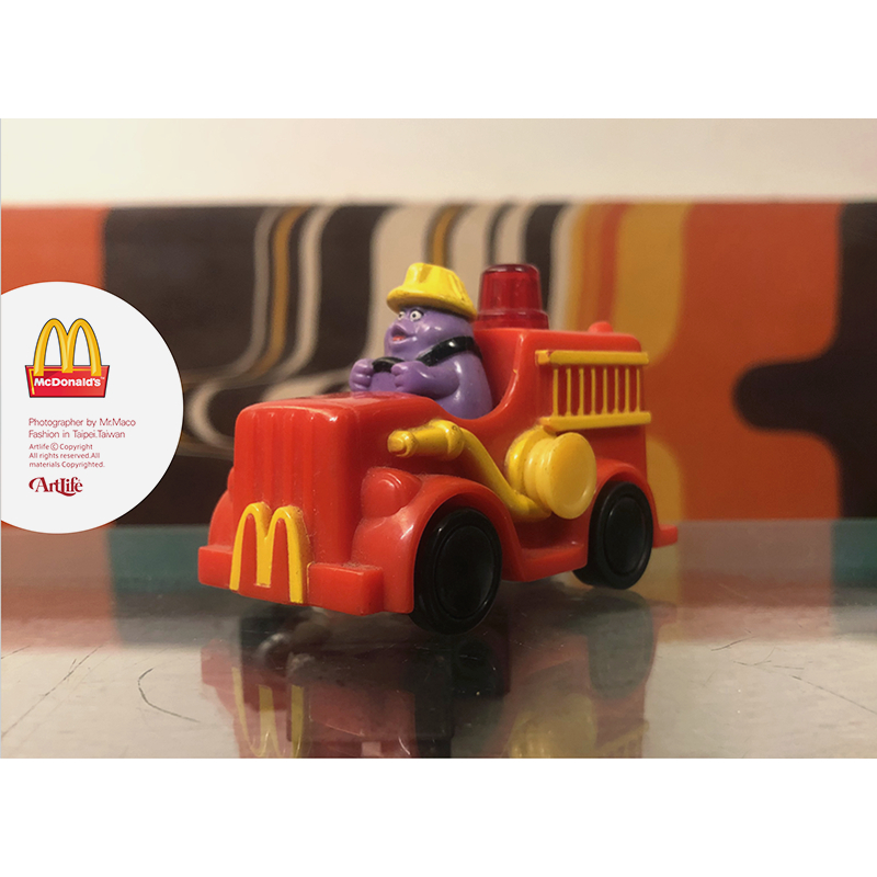 Artlife ㊁ McDonalds 1998 Happy Meal Grimace 麥當勞 奶昔大哥 消防車