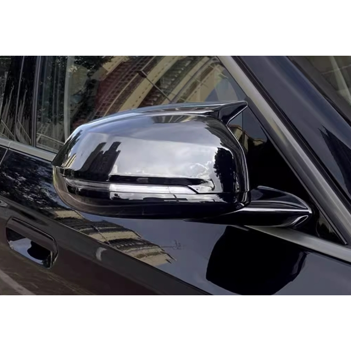 ~歐力斯~寶馬 BMW 23-24年 U11 X1 iX1 後視鏡蓋 後視鏡罩 後照鏡裝飾蓋 牛角款 黑色 碳纖維紋