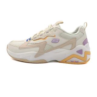 Skechers D Lites 米橘 網布 皮革 固特異 休閒 運動鞋 女款 J2189【新竹皇家896178NAT】