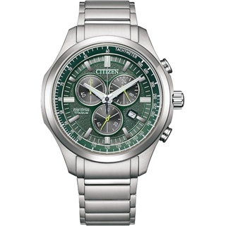 ∣聊聊可議∣CITIZEN 星辰 鈦 光動能計時手錶-綠 AT2530-85X