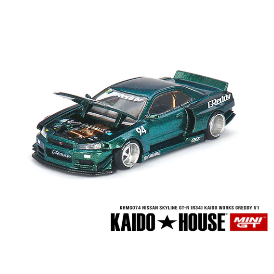 [玩三工作室] 送膠盒 MINI GT KAIDO HOUSE Nissan Skyline GT-R （R34）