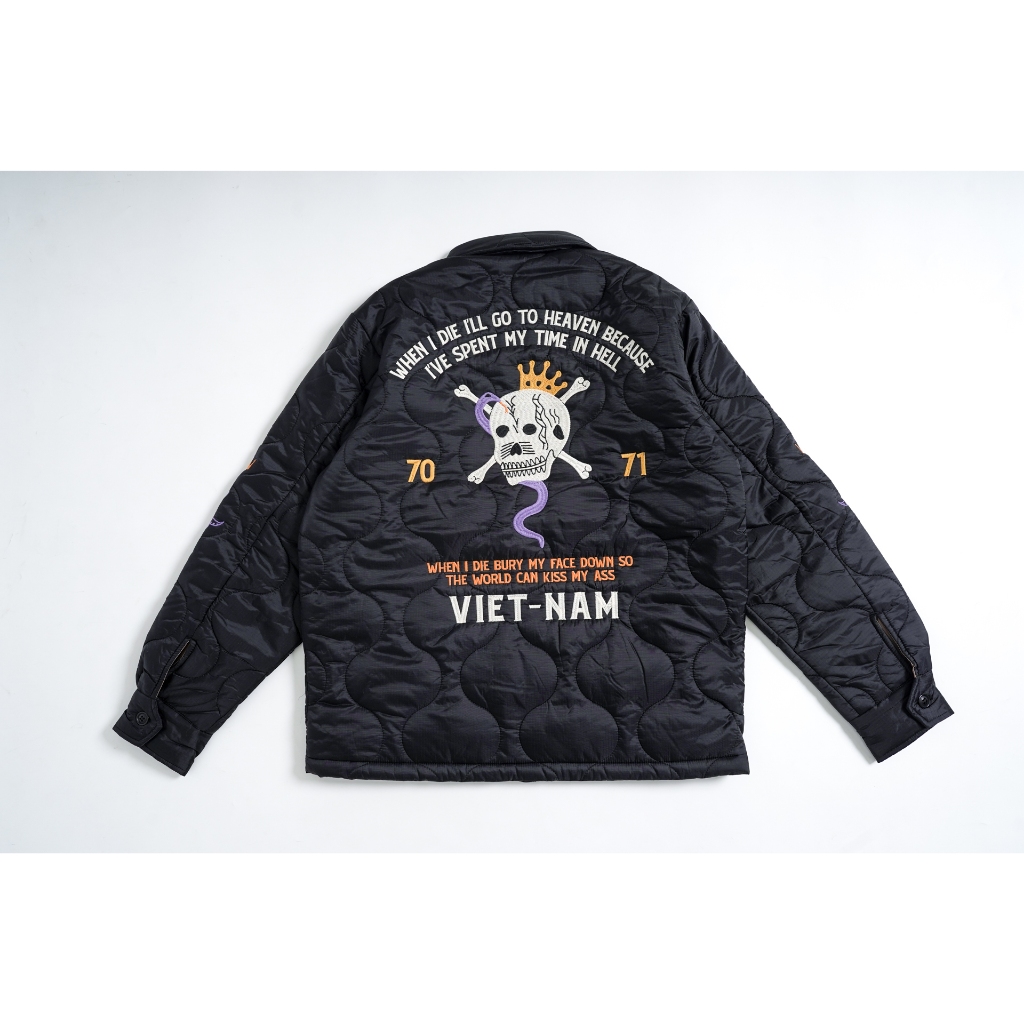 照舊古著 HOUSTON JAPAN 越戰刺繡防寒夾克（地獄火）vintage 橫須賀