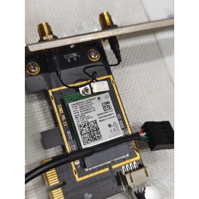 AX200 intel 網路卡 M.2 WiFi/BT to PCI-E 轉接卡