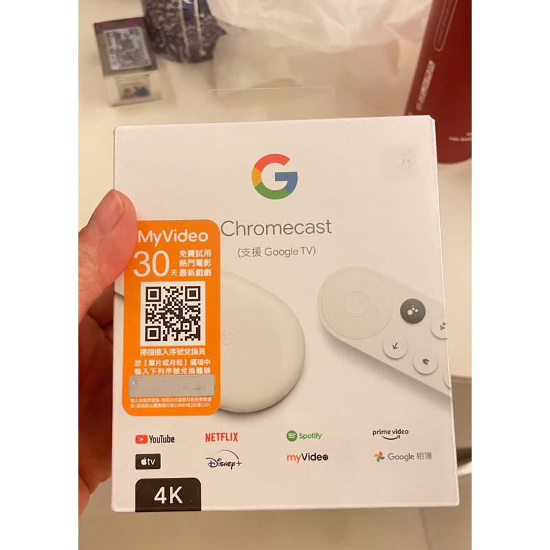 Google chromecast 4k 全新 台灣公司貨 with Android TV 4代 電視棒