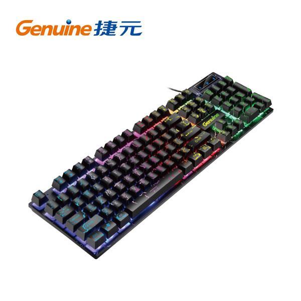 【Genuine捷元】 GGK-K9 電競機械薄膜鍵盤 電競鍵盤 七彩背光 鍵盤
