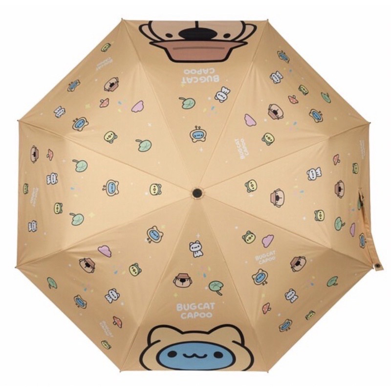 咖波摺疊自動傘|晴天娃娃|摺疊傘|雨傘|雨衣|雨具|咖波周邊 抗UV
