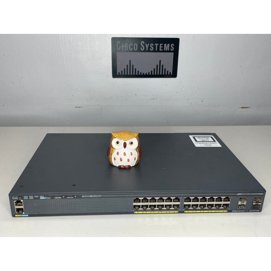 Cisco WS-C2960X-24TS-L++ 24 Port Gigabit Switch 七成新無模組蓋板
