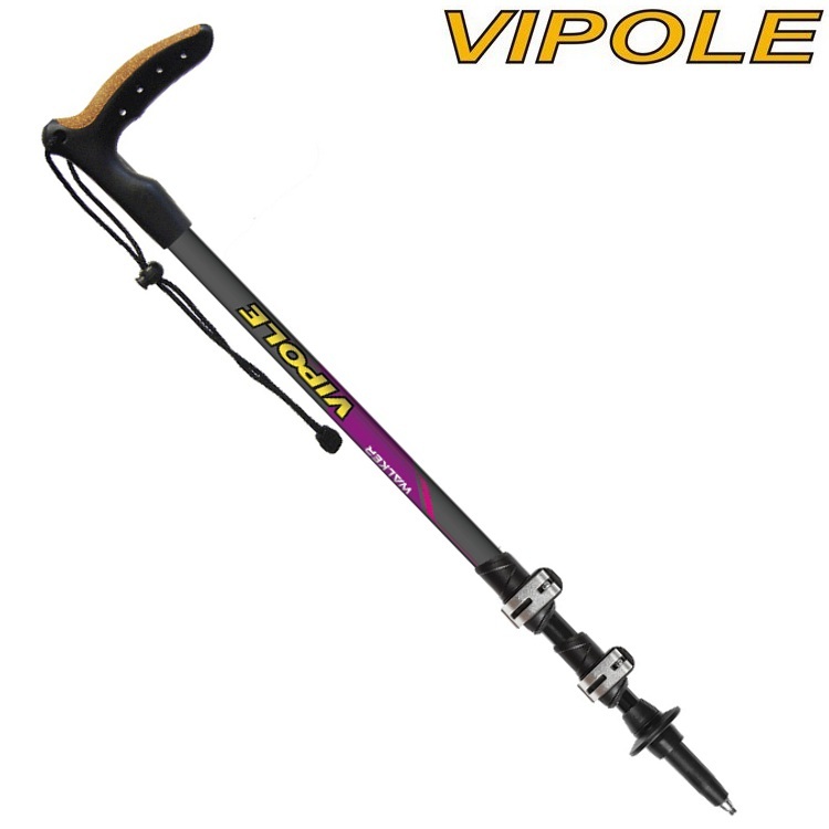Vipole 義大利 WALKER QL100 拐杖型鋁合金雙快調登山杖 VI-S1846 紫