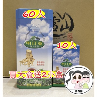 【Q妹】開發票 大雪山 農場 大雪山農場 明日葉 海人蔘茶 金線蓮 七葉膽 茶 茶包 買大送小 (60包/盒)