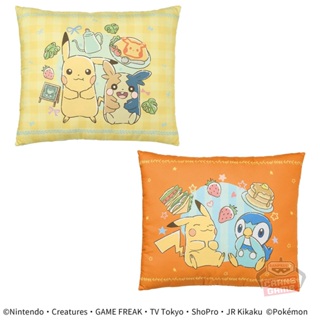 BANDAI 萬代 寶可夢「Cafe Art」雙面抱枕(共兩款隨機出貨) BD88431