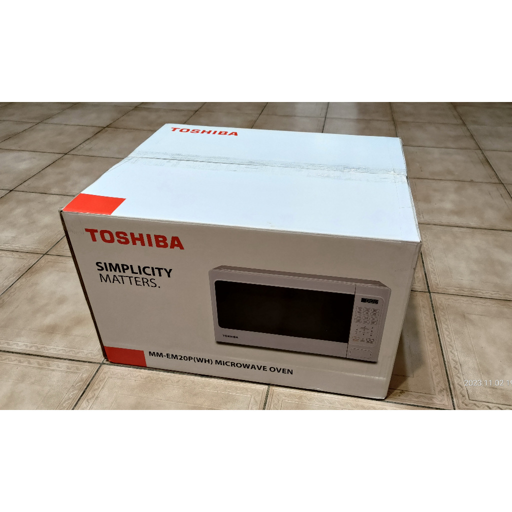 少用極新 2023年製 Toshiba 東芝20L微電腦料理微波爐 MM-EM20P(WH) 11段火力 電子式控制面板
