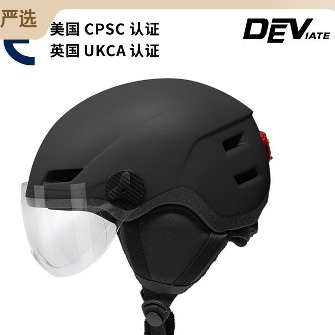 DEVIATE防風護耳冬季自行車安全帽 騎行頭盔 風鏡滑雪頭盔 冬天戶外運動安全帽 腳踏車安全帽 公路車安全帽