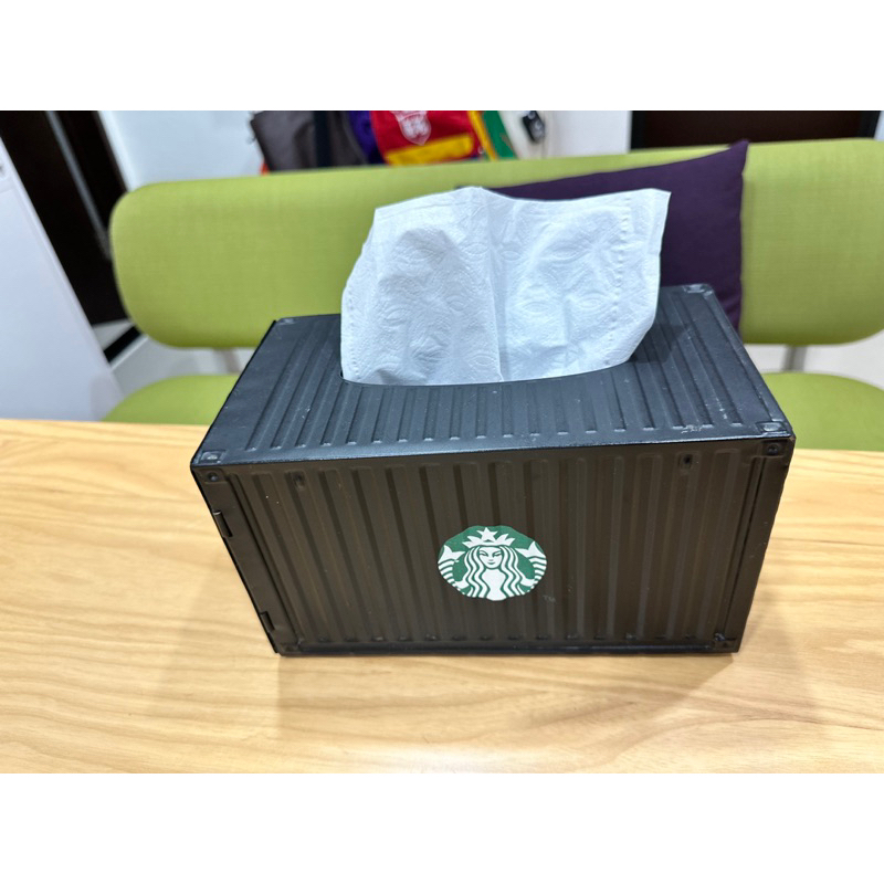 Starbucks 星巴克 貨櫃面紙盒 絕版 工業風 鐵盒