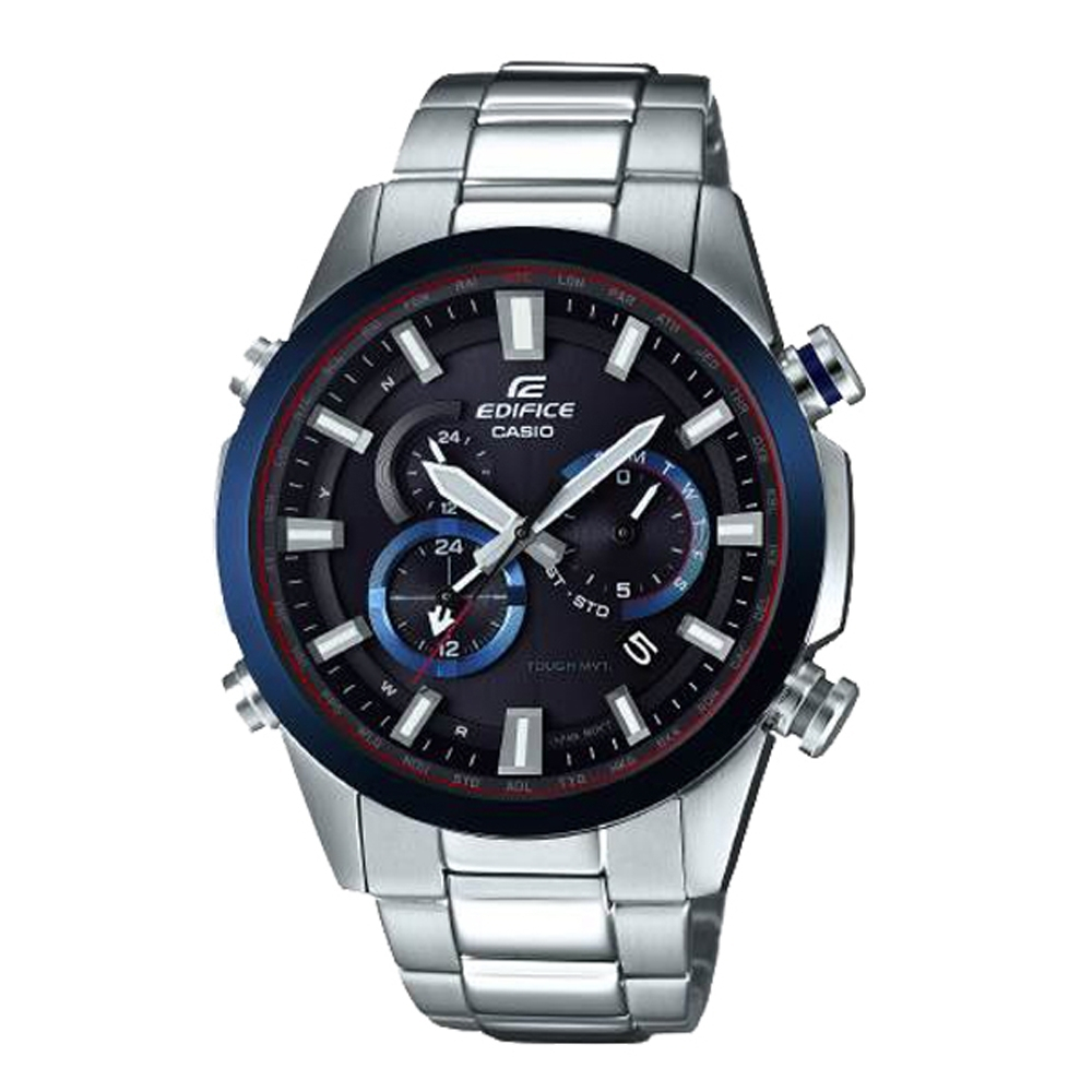 【CASIO 卡西歐】EDIFICE 太陽能電波賽車腕錶 EQW-T640YDB-1A2 44mm 現代鐘錶