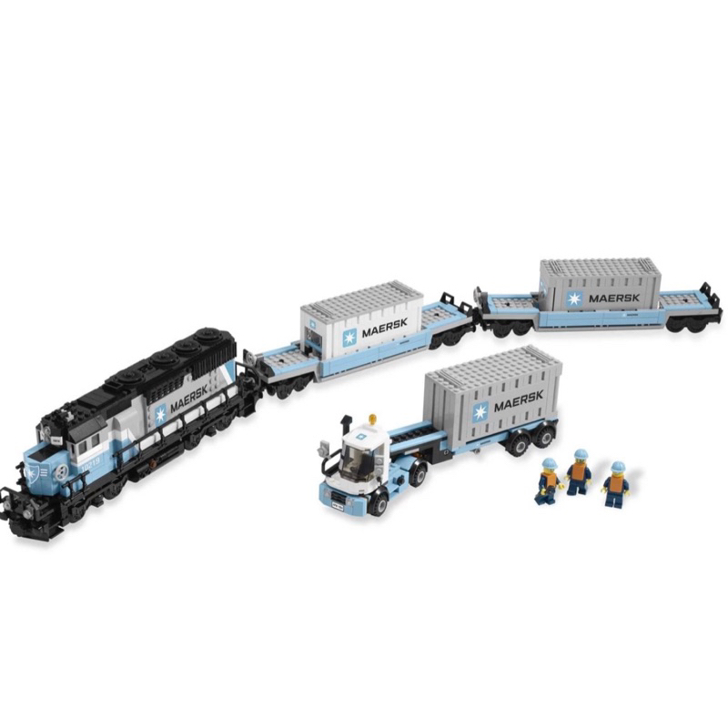 [正版] 絕版 樂高 LEGO 10219 馬士基 貨運 火車 全新但無盒 Maersk Train 經典 現貨