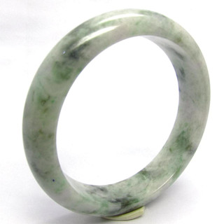 【小樂珠寶】翡翠手鐲飄滿綠花天然A貨(手圍18.3內徑57.5mm V608)