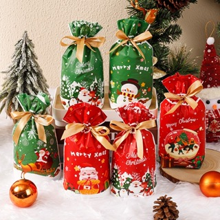 《巧緻》2023 聖誕節 抽繩袋 聖誕老人 糜鹿 水晶球 聖誕狂歡 聖誕禮物 聖誕禮物包裝袋 糖果袋 禮品袋 ，抽繩袋