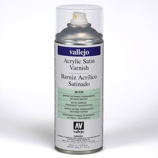 Acrylicos Vallejo 28532 噴罐 平光/半光保護漆 Satin Varnish 400mL 東海模型