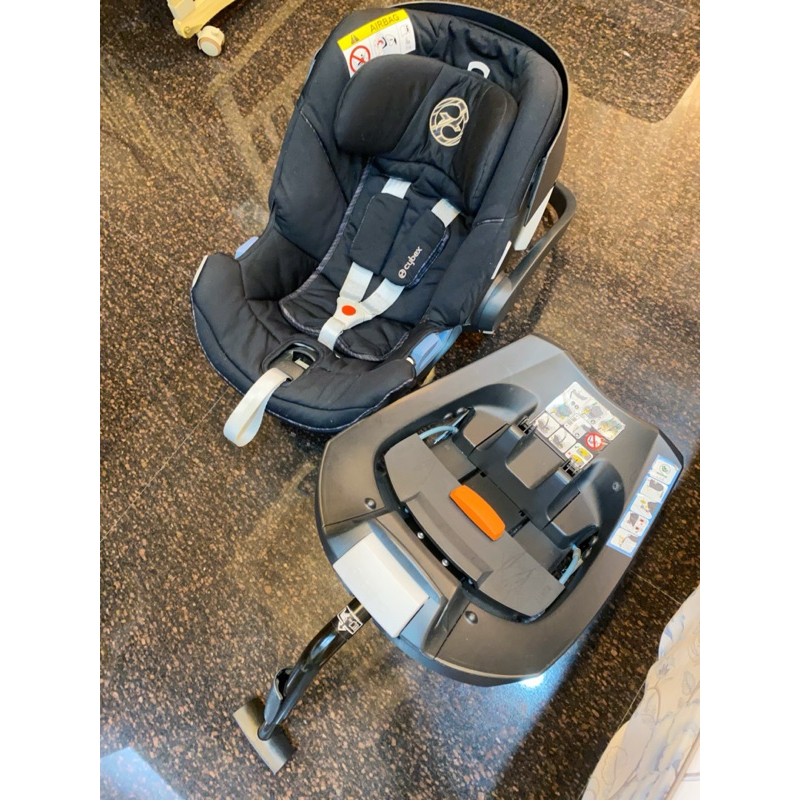 Cybex ATON 5嬰兒提籃型安全座椅+isofix底座（二手）有使用上的痕跡 限面交台中大甲/清水