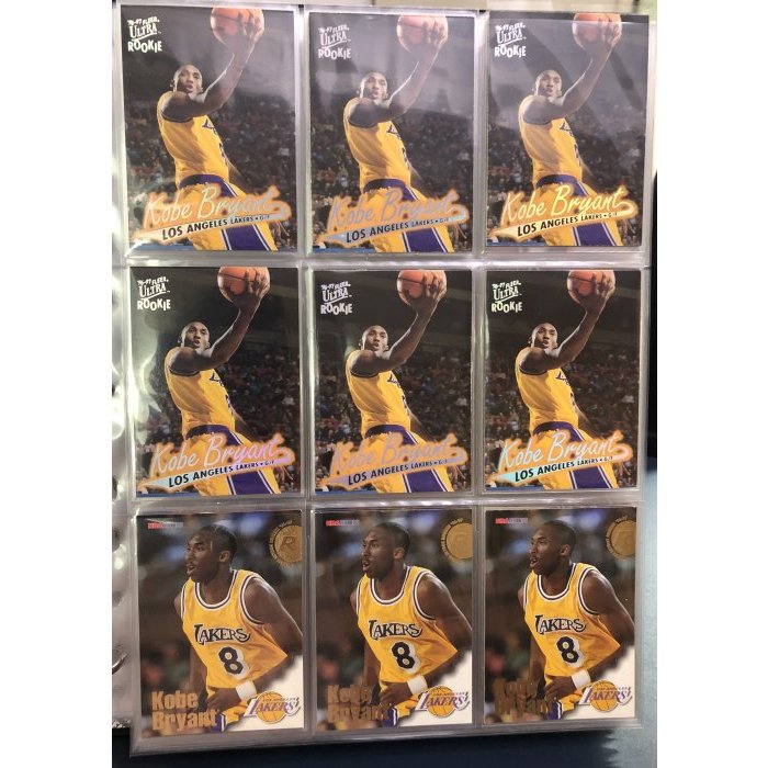 共9張 1996-97 Fleer Ultra Kobe Bryant Rc # 52 Hoops #281 新人球員卡