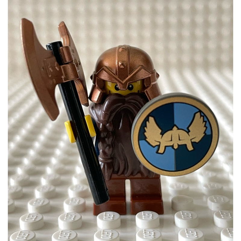 LEGO樂高 二手 絕版 城堡系列 7036 7040 矮人 矮人戰士 雙斧 盾牌