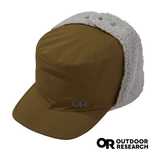 【Outdoor Research】輕量透氣排汗保暖護耳帽子(內附收納式口罩)_極地保暖帽_馬鞍褐_283252