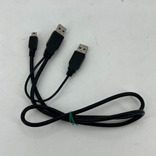 ❮二手❯ USB 2.0 雙A公 對 迷你5pin Y型傳輸線 Mini 5Pin mini USB線 充電線 電源線