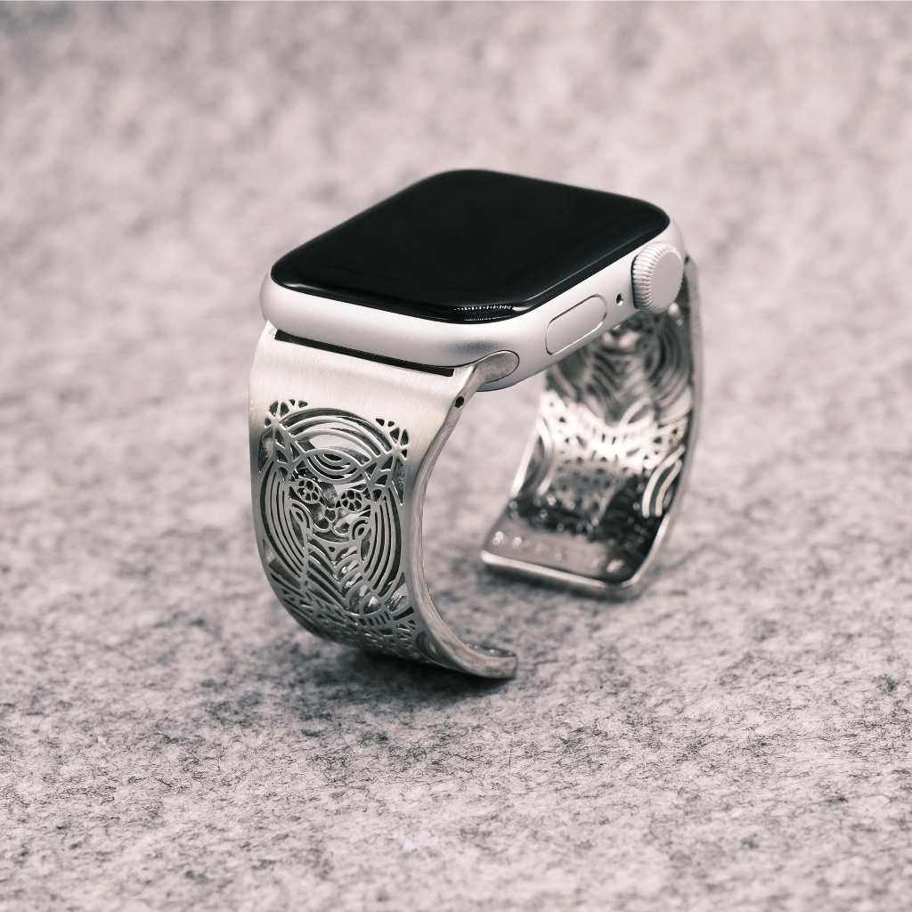 CAT RULES SOULITE apple watch 7 8 9 錶帶 不鏽鋼 古埃及元素 貓手環 錶殼可搭保護貼