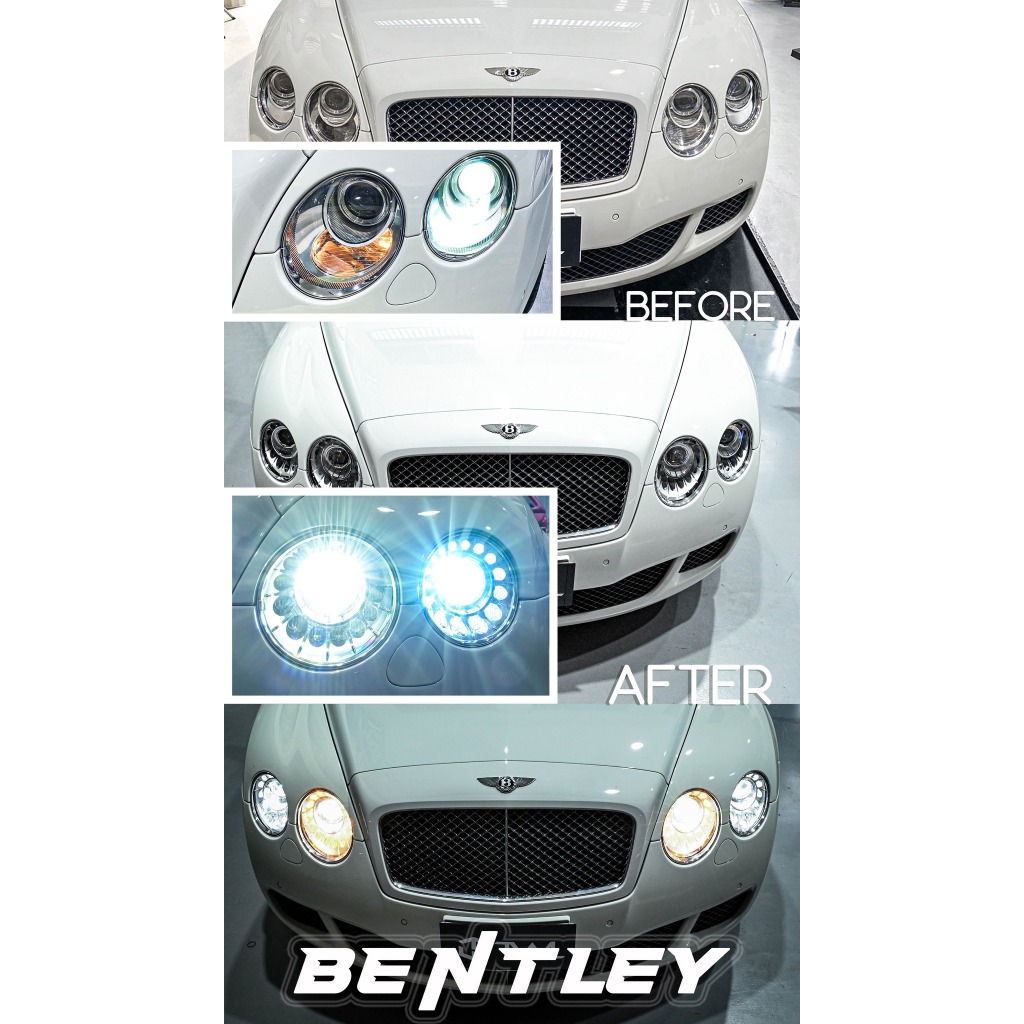 &lt;台灣之光&gt;全新 Bentley Flying Spur 改裝後期新車樣式LED晶鑽HID魚眼投射大燈組頭燈組
