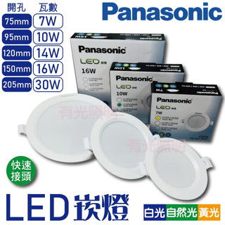 臺南經銷⭐️保固2年⭐️含稅 國際牌 【LED崁燈20.5cm 15cm 12cm 9.5cm 7.5cm】30W崁燈