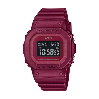 【CASIO G-SHOCK】古典光澤金屬質感方形電子時尚腕錶-酒紅色/GMD-S5600RB-4/台灣總代理公司貨享一