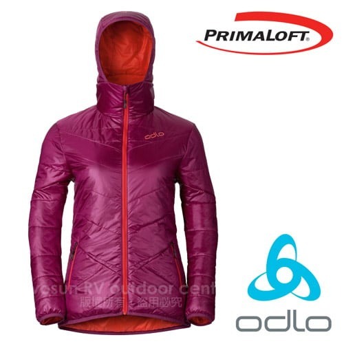 【瑞士 ODLO】零碼6折》女 款保暖控溫雙面穿防風防潑連帽外套 primaloft 登山化纖最強中層夾克_525161