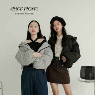 [明天出貨] Space Picnic｜連帽防風內鋪棉短版外套(現貨)【C20102027】