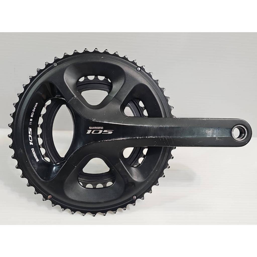 中古 NO:1 Shimano 105 5800 大盤組 規格:50/34T 腿長:170mm 有使用上的磨擦痕跡