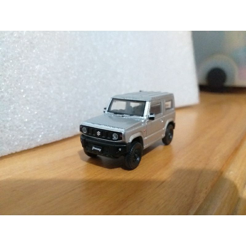 二手無紙 AOSHIMA 青島社 1/64 鈴木 SUZUKI JIMNY 銀色 模型車