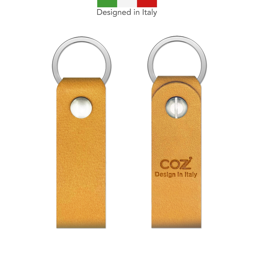 COZI - 100%植鞣皮革鑰匙圈 鑰匙環 鑰匙扣 -適合搭配汽車、摩托車或家用鑰匙