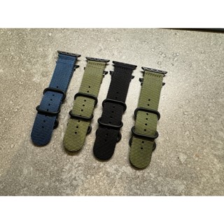 Apple Watch 44mm 45mm 42mm 帆布錶帶 軍事風格尼龍錶帶 AW 蘋果手錶表帶